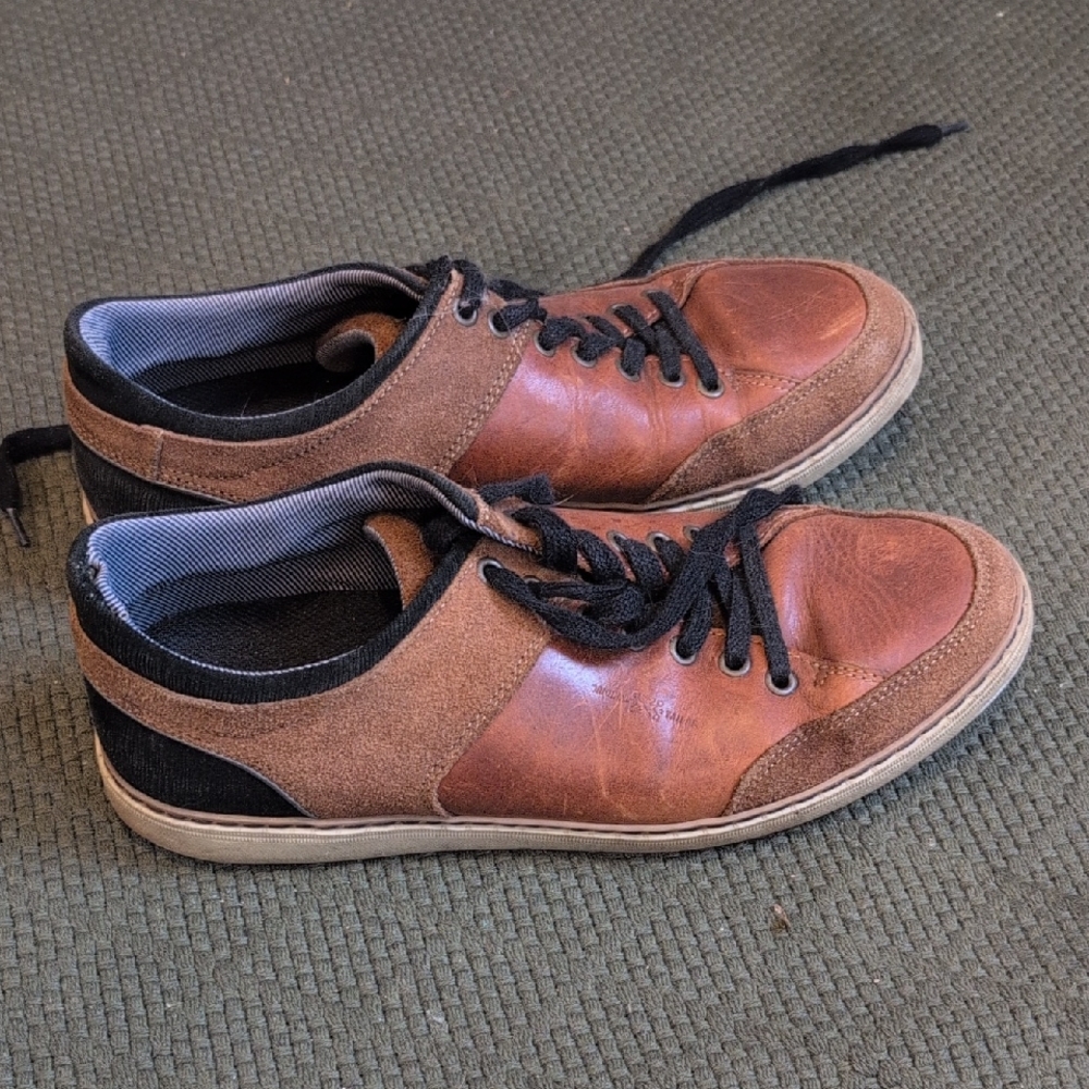 Bull Boxer Men's Brown Leather Sneakers Size 10